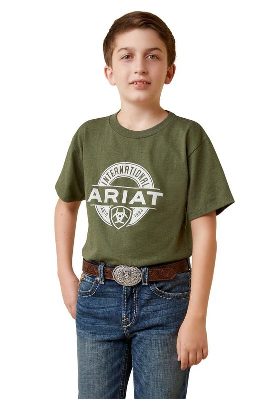 Boys Ariat Center Fire Short Sleeve Tshirt