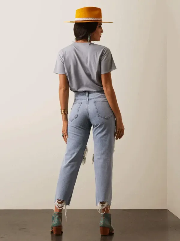 Woman&#39;s Ultra High Rise Tomboy Straight Jean