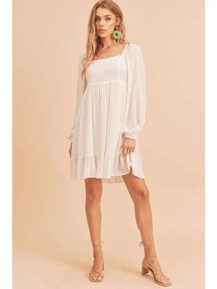 Taya Dress, Color: White, Size: S