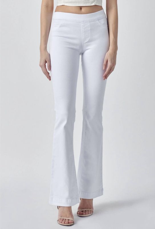 Cello Mega Stretch Elastic Waist Flare Jeans