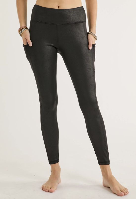 Matte Chrome Pocket Yoga Leggings