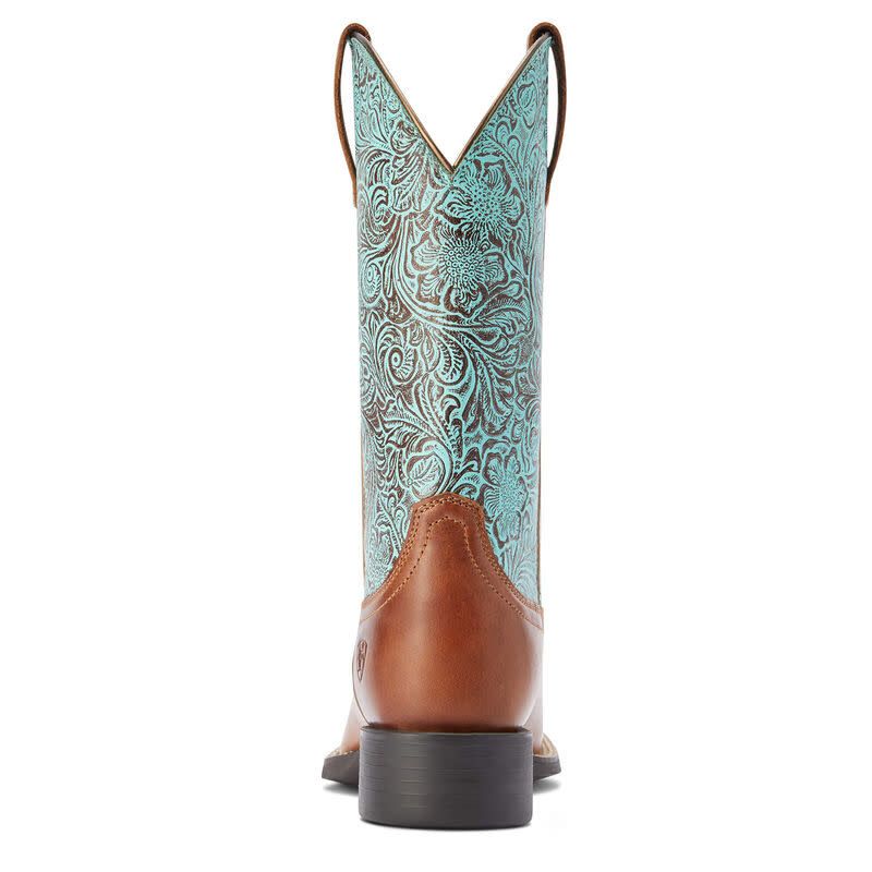 ARIAT WMS ROUND UP WST BDNO  TURQUOISE BOOTS