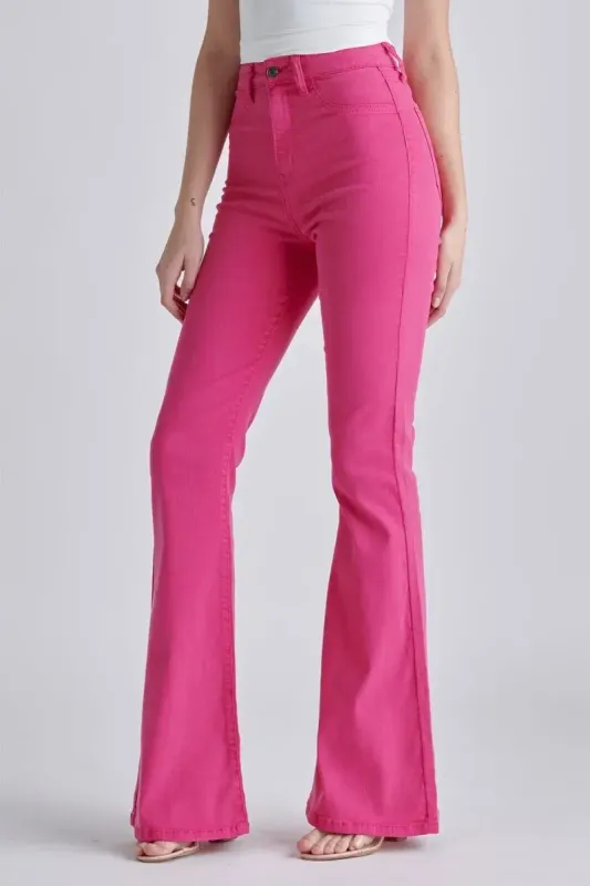 High Rise Super Flare Jean With Clean Finished Hem