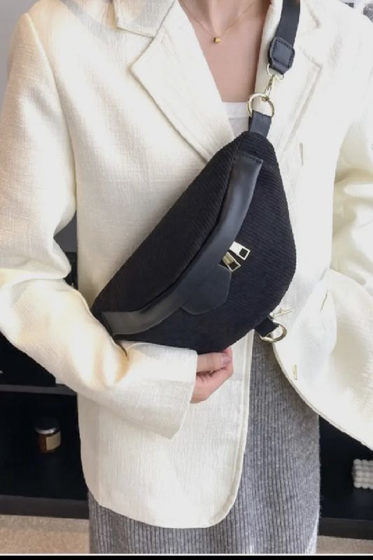 Vintage Corduroy Crossbody Sling Fanny Bag