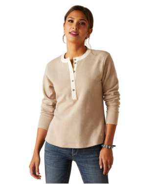 ARIAT WOMENS PRAIRE HENLEY LS TOP