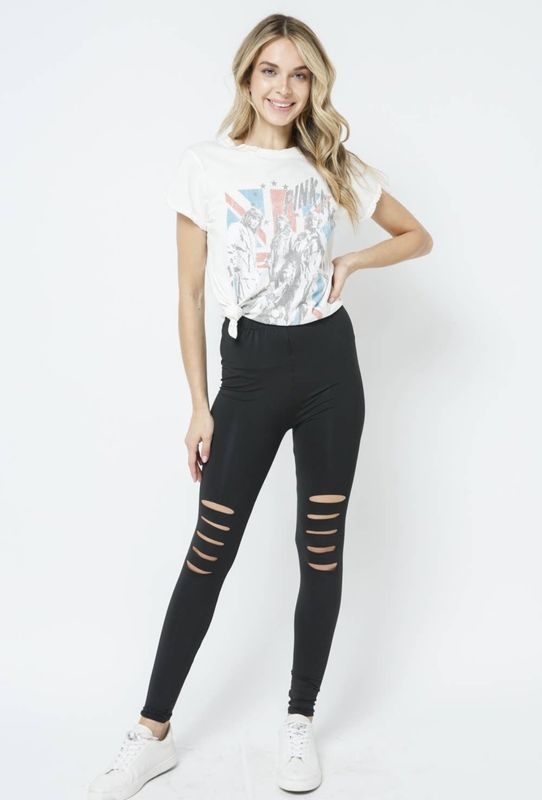 Laser Cut Out Spandex Leggings