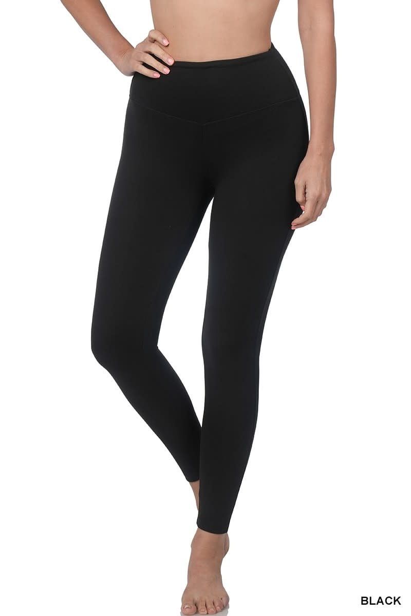 Brushed Microfiber Full Length Leggings with pockets