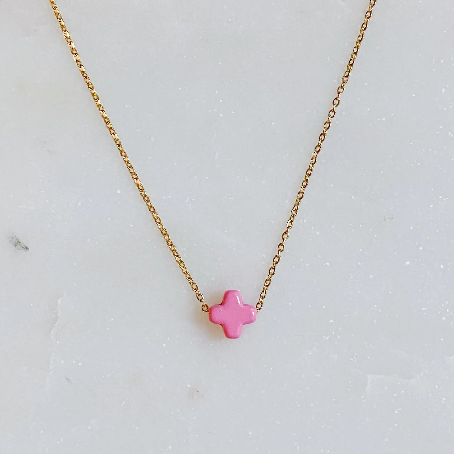 So Very Blessed | Designer Dupe Cross Necklaces, Color: Flamingo, Size: OS