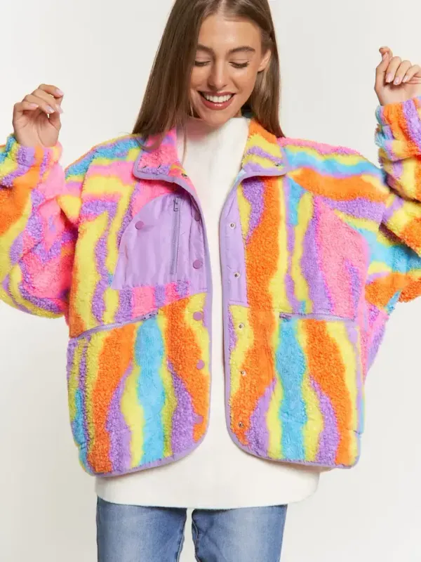 Fuzzy Multi Color Jacket