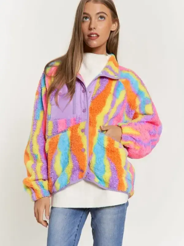 Fuzzy Multi Color Jacket