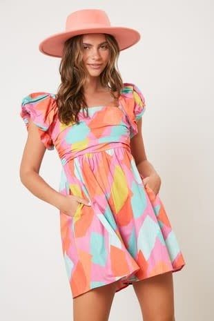 Geo Print Romper
