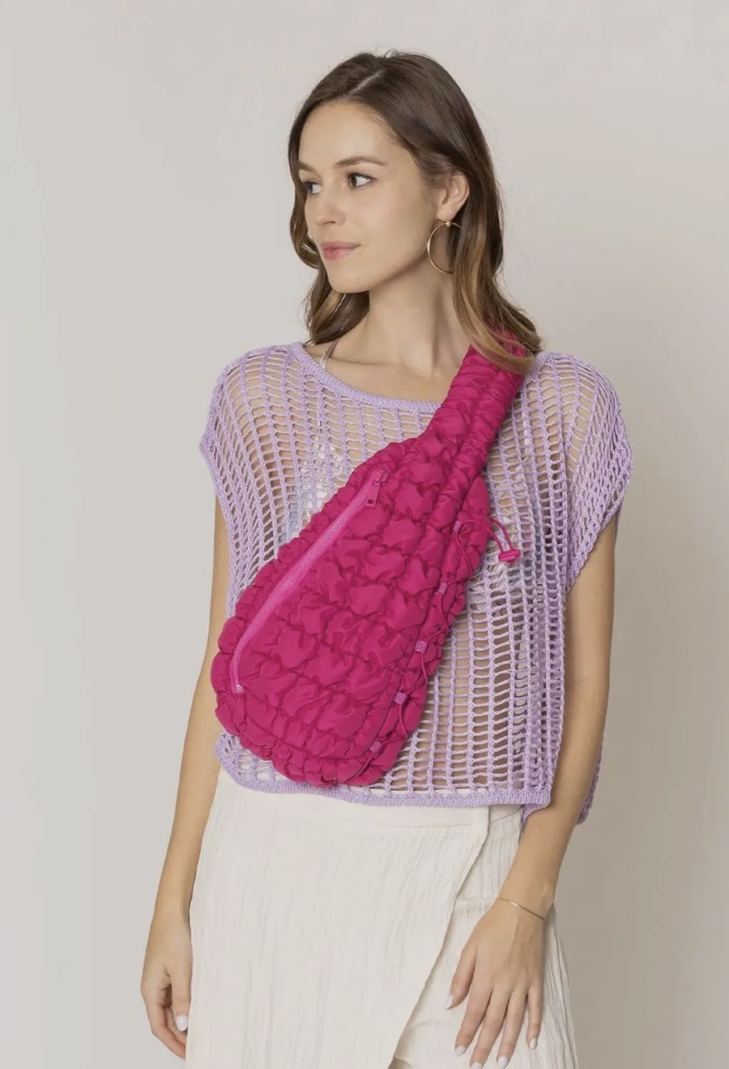 Brielle Quilted Puffer Sling Bag