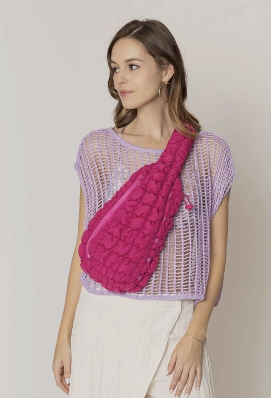 Brielle Quilted Puffer Sling Bag