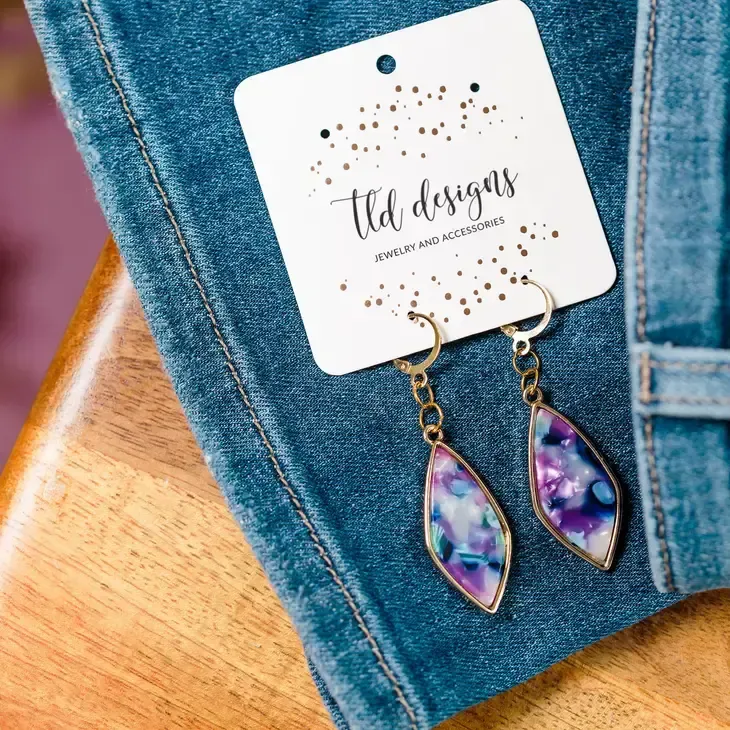 Purple Posies Earrings