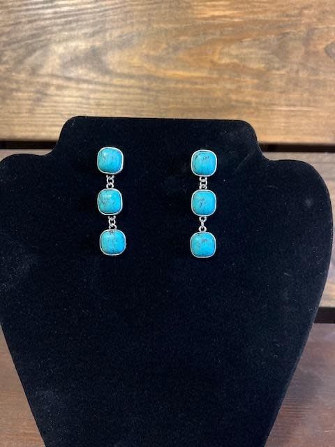 Western Blue Earrings
