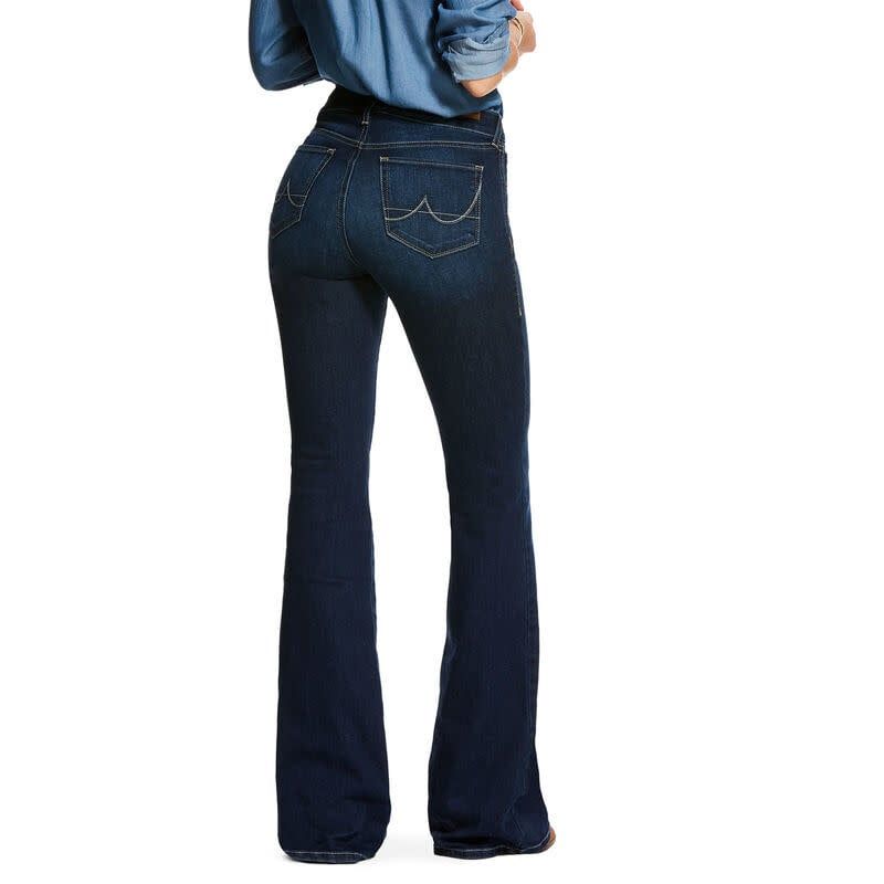 Ariat Women&#39;s Ultra Stretch Perfect Rise Katie Flare Jean, Color: Maya, Size: 29L