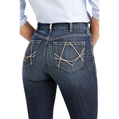 Ariat Womens Sienna Dark Wash High Rise Bootcut Western Jean, Color: Missouri, Size: 26R