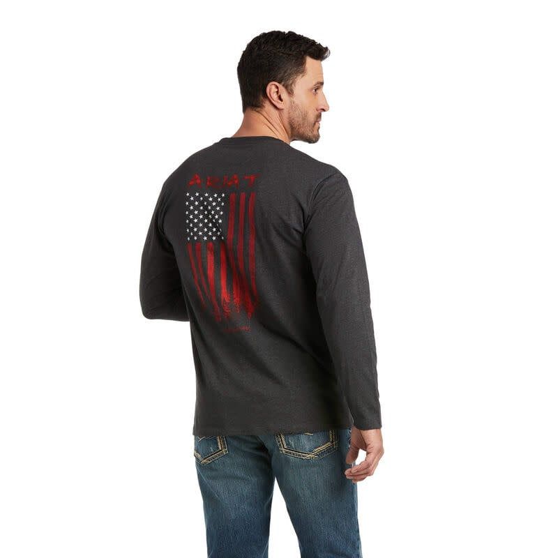 Mens Ariat American Woods T-shirt, Color: Charcoal Heather, Size: S