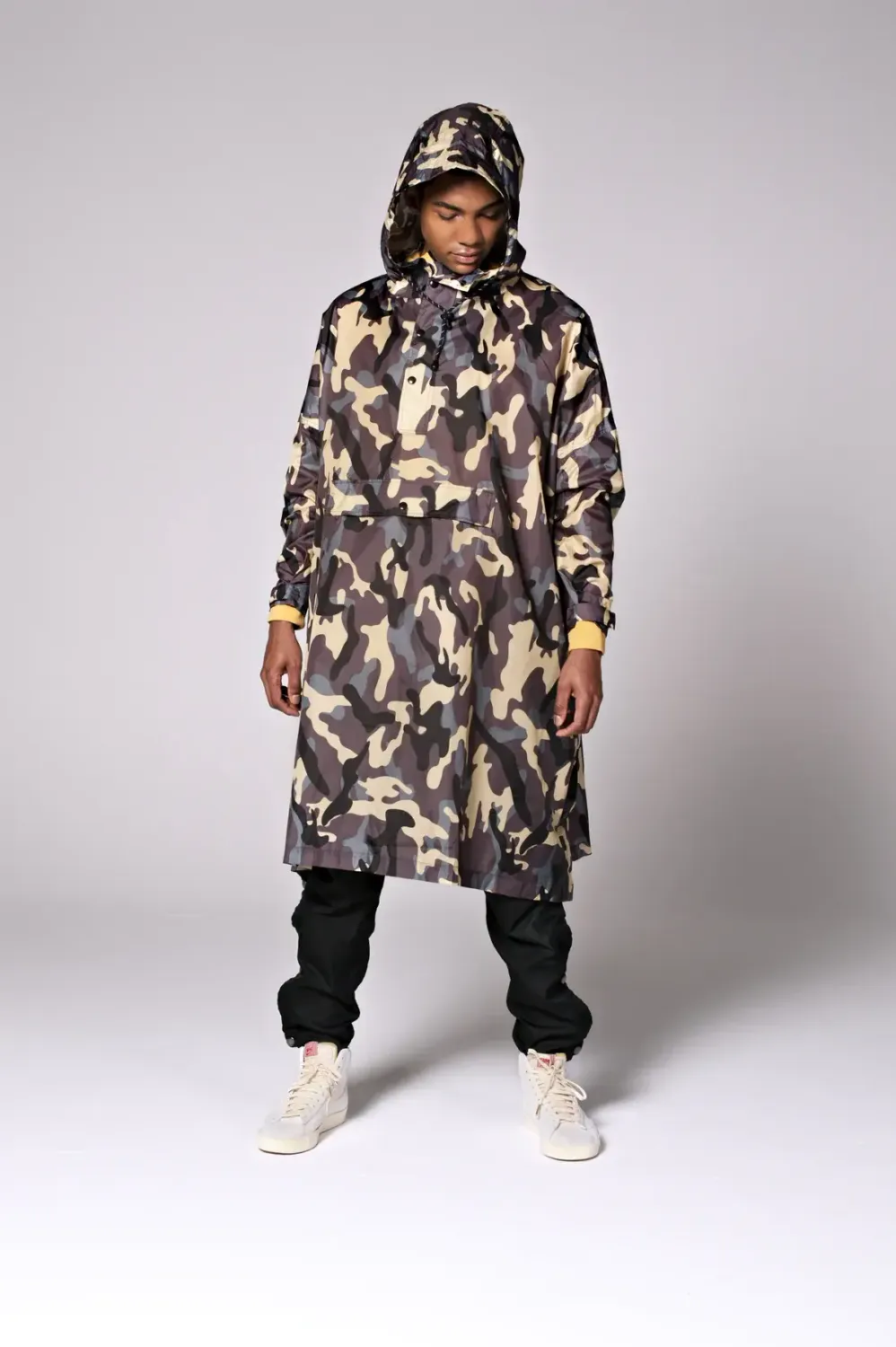 RainKiss 100% Recycled Polyester Adult Rain Poncho,  2-in-1 Bag, Color: Camo/Multi Color, Size: One Size