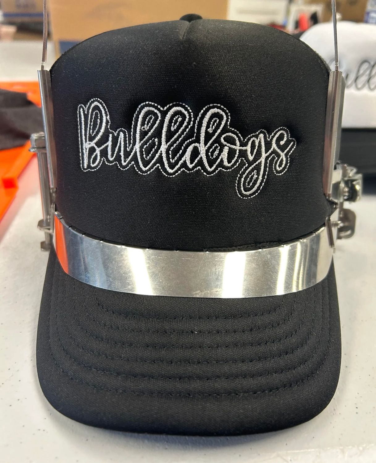 Embroidered &quot;Bulldogs&quot; Mascot Trucker Hat