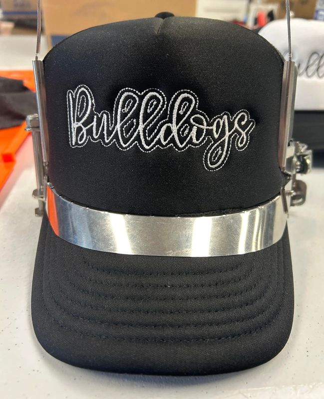 Embroidered &quot;Bulldogs&quot; Mascot Trucker Hat
