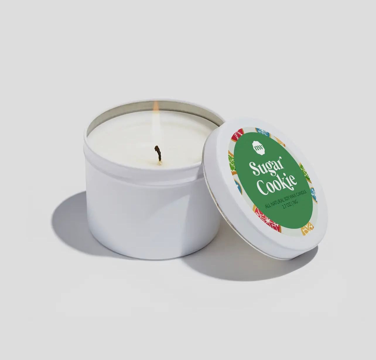 Sugar Cookie | Christmas Candle Tin, Color: Sugar Cookie, Size: 2.7 oz