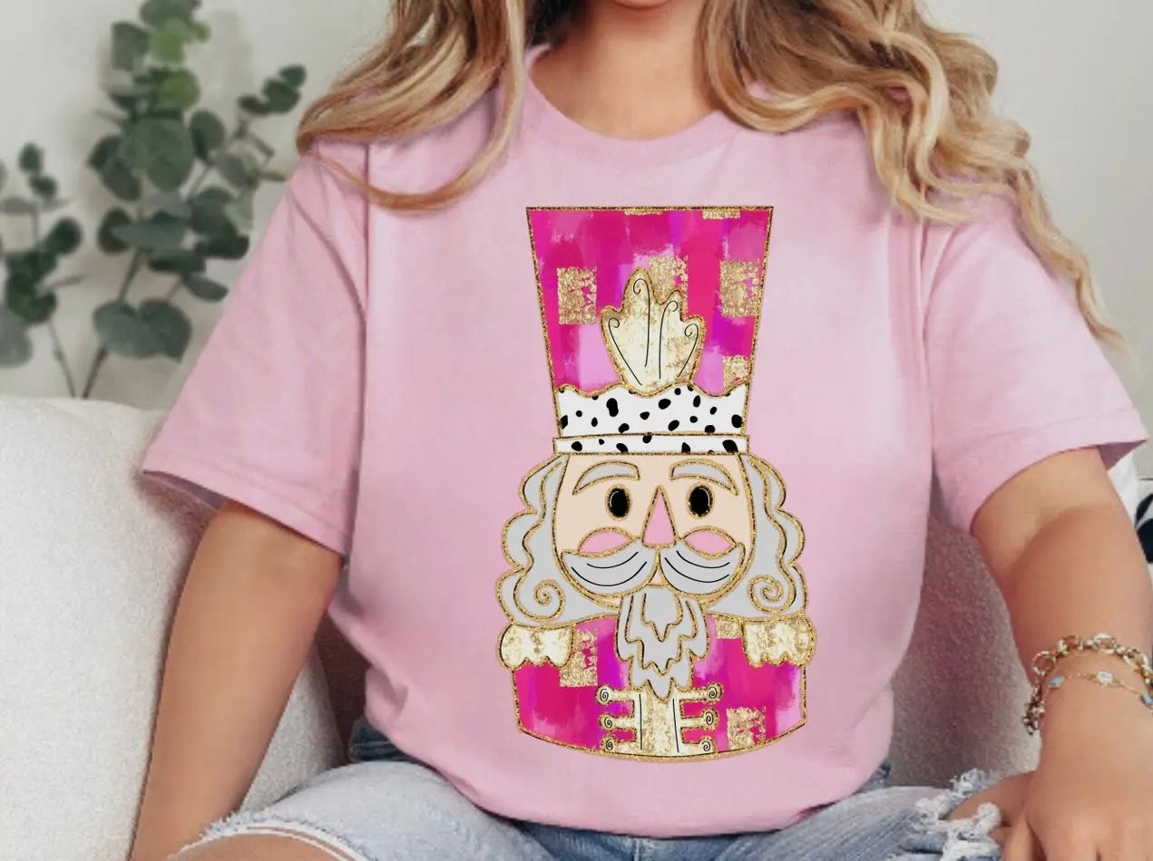 Christmas Pink Nutcracker Tee  | Holiday Shirt