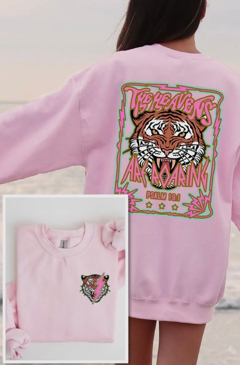 Heavens Roaring Tiger Graphic Sweatshirt