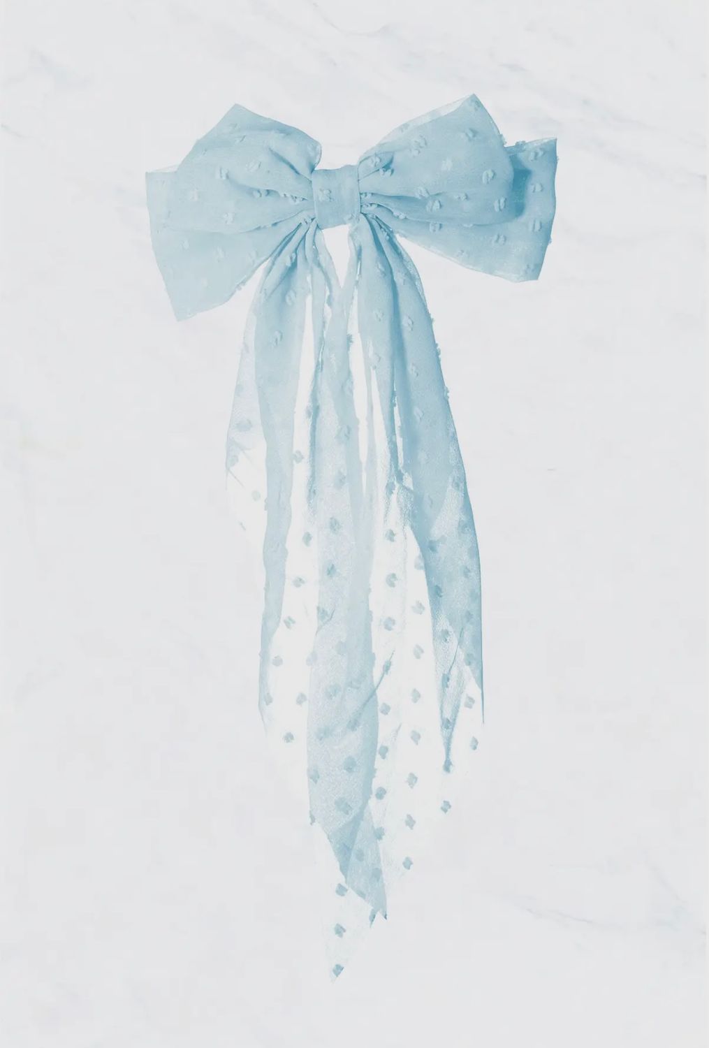 Swiss Dot Fabric Bow Hairclip