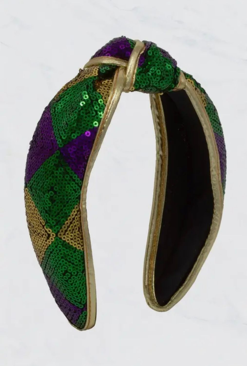 Holographic Sequin Mardi Gras Headband