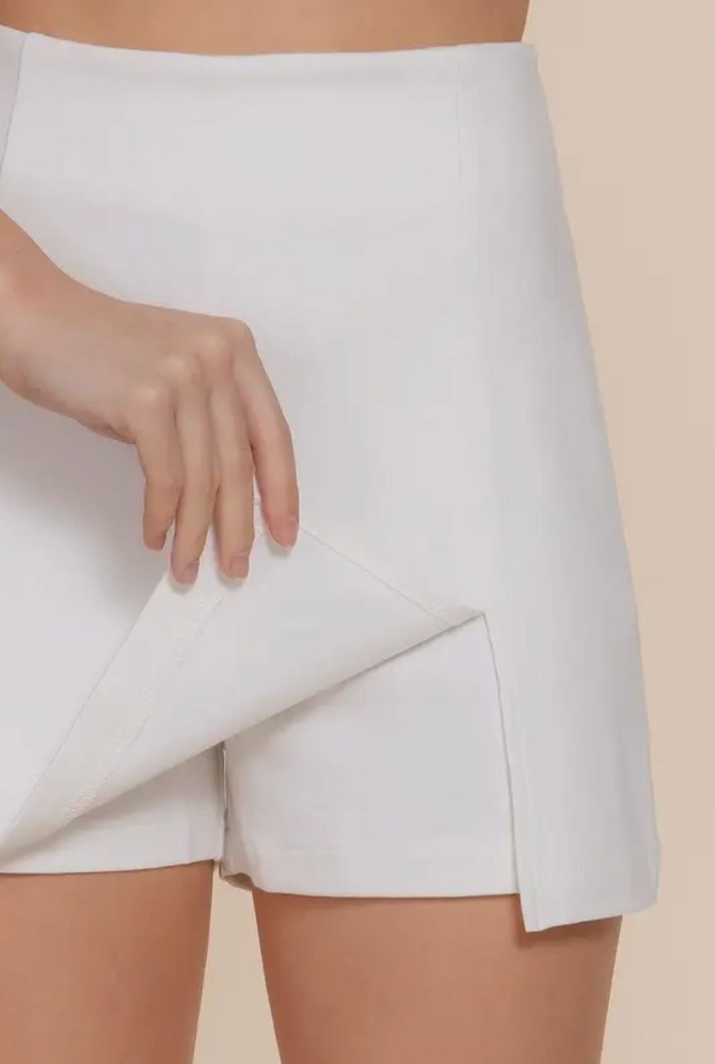 Front Slit Ponte Mini Skort