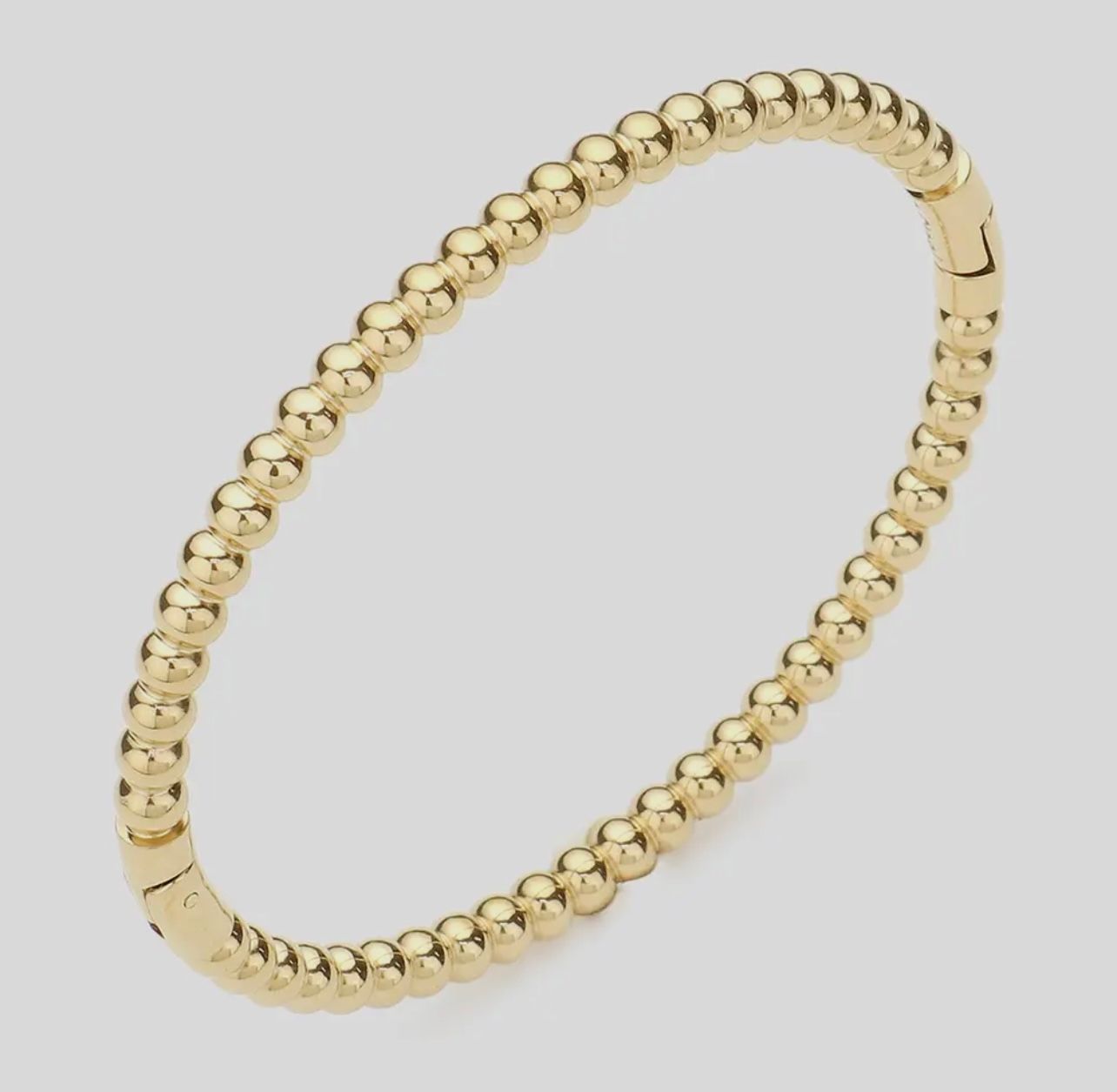 Gold Stainless Steel Bubble Hinged Bracelet