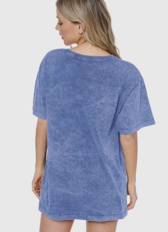 Puff Free Bird World Tour Washed Boyfriend Graphic Tee