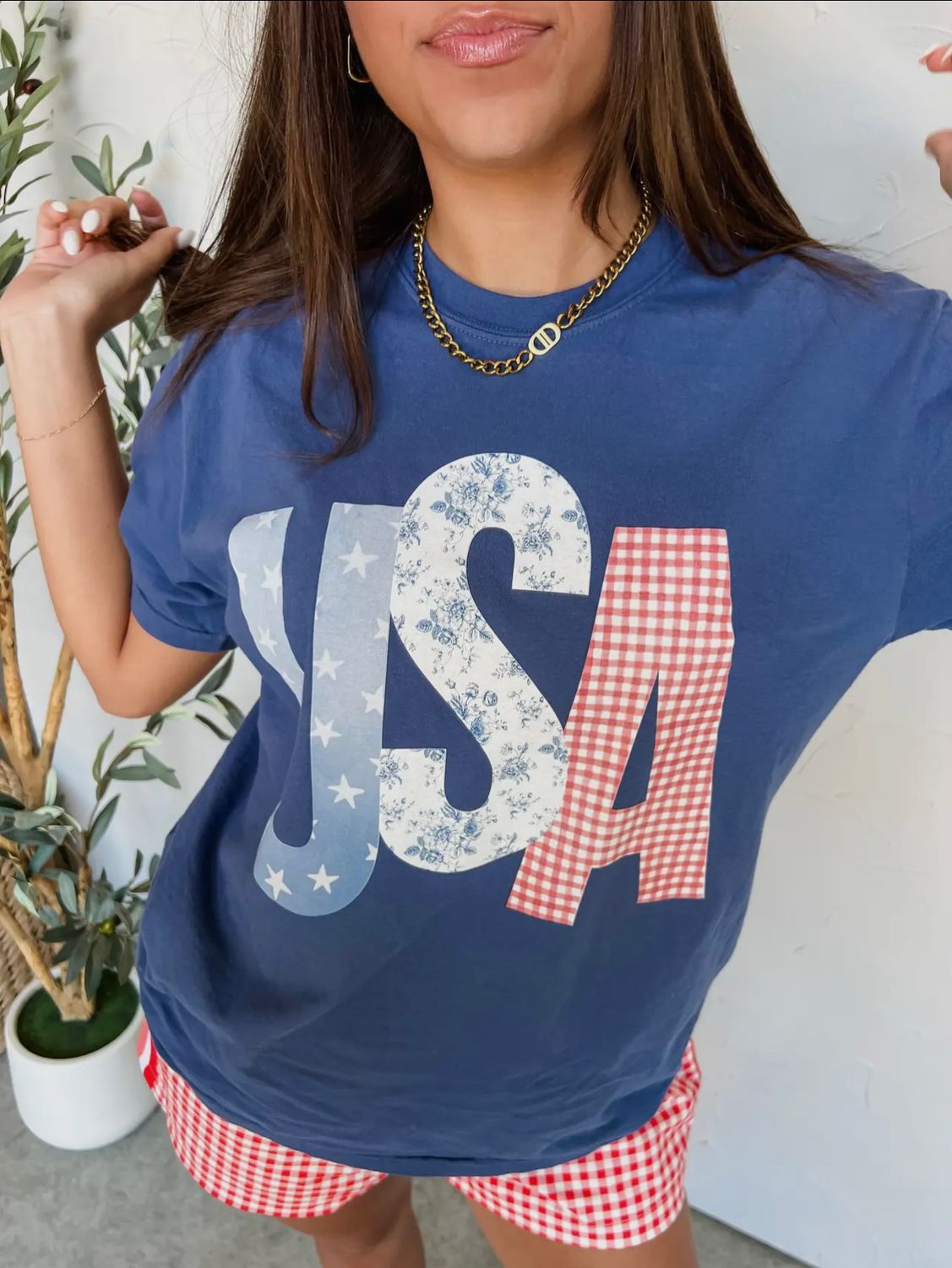 &quot;USA&quot; Picnic Comfort Color T-Shirt 