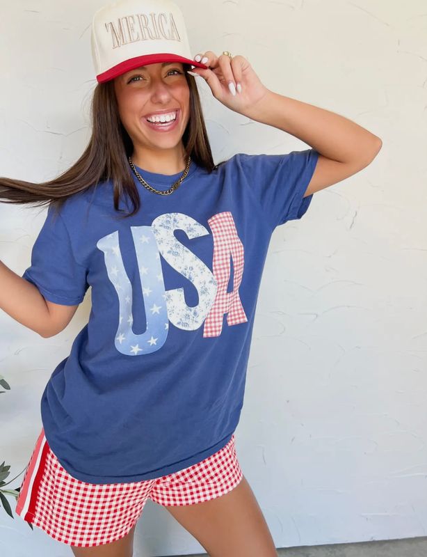 "USA" Picnic Comfort Color T-Shirt 
