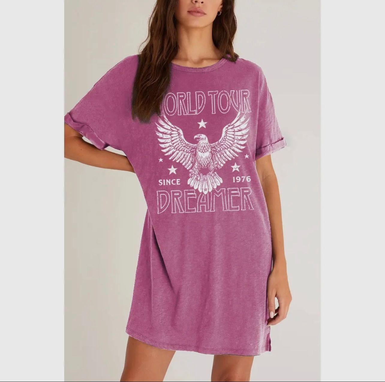 World Tour Dreamer Mineral Wash Graphic Dress