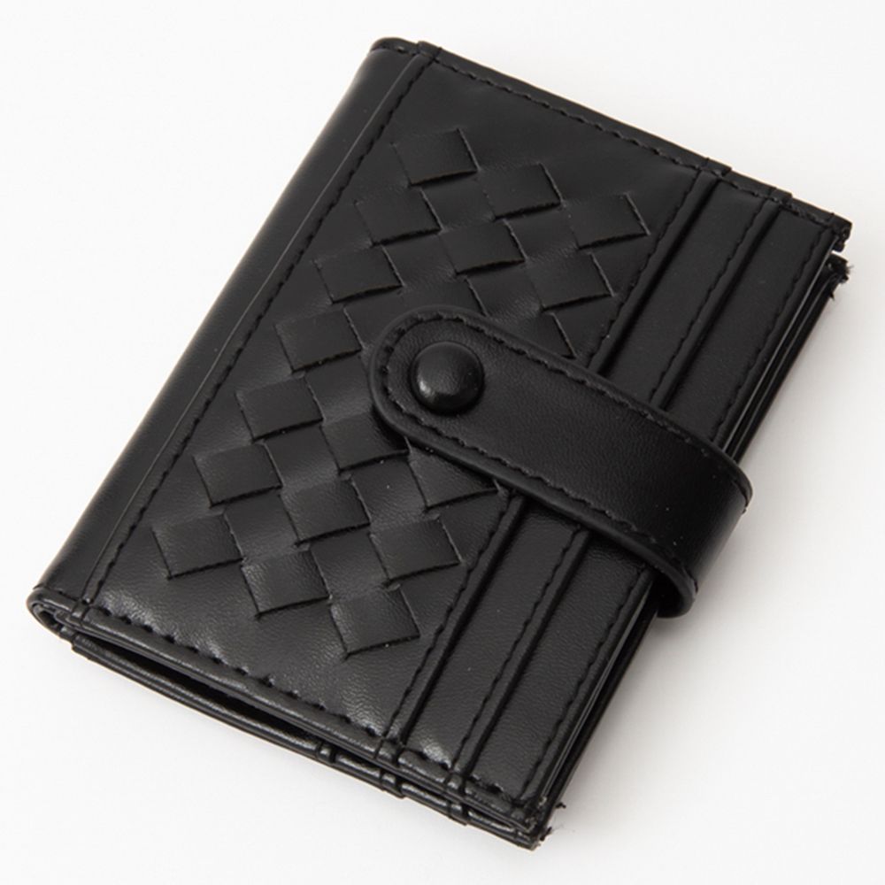 Quilted Weave Pattern Pocket Card Holder Wallet