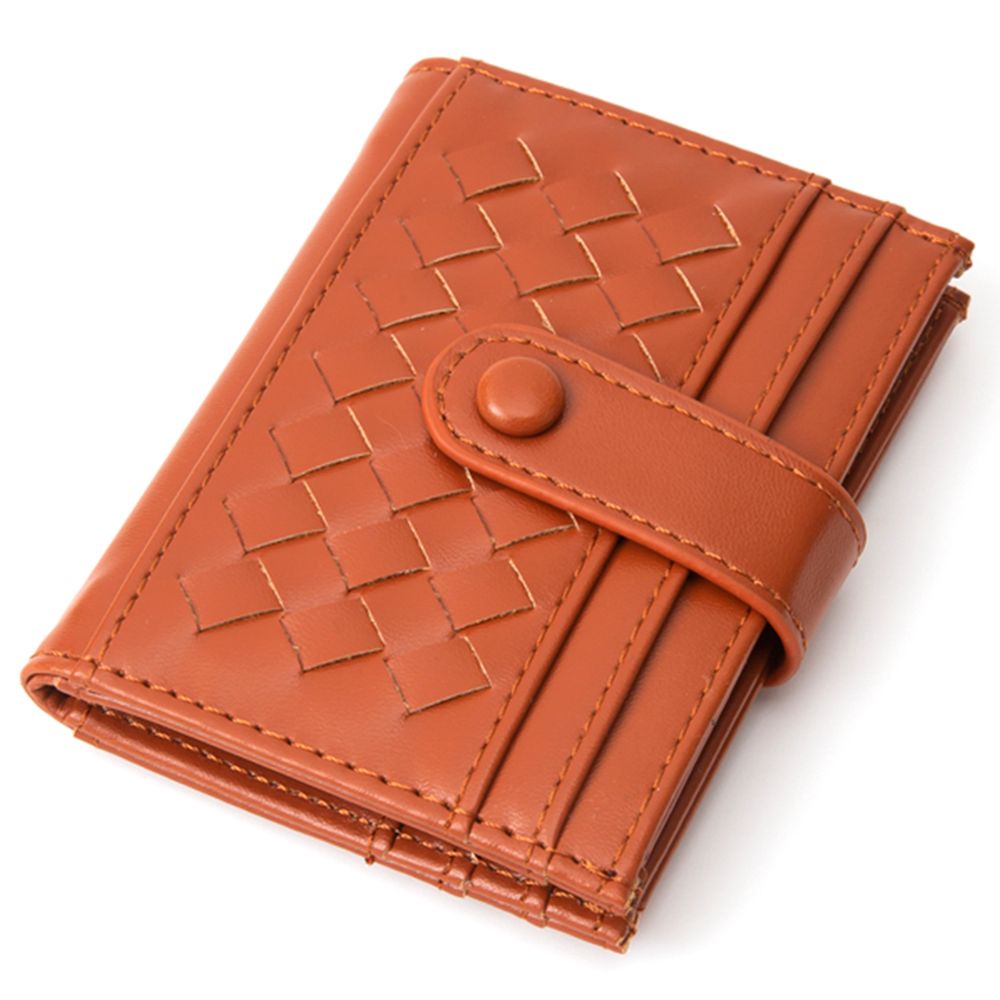 Quilted Weave Pattern Pocket Card Holder Wallet