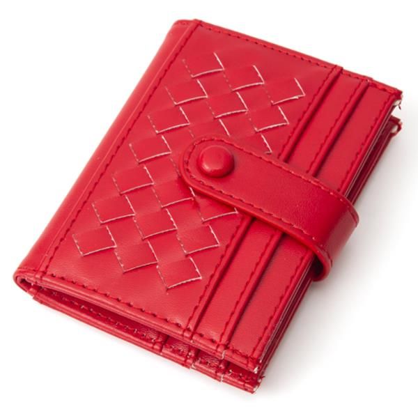 Quilted Weave Pattern Pocket Card Holder Wallet