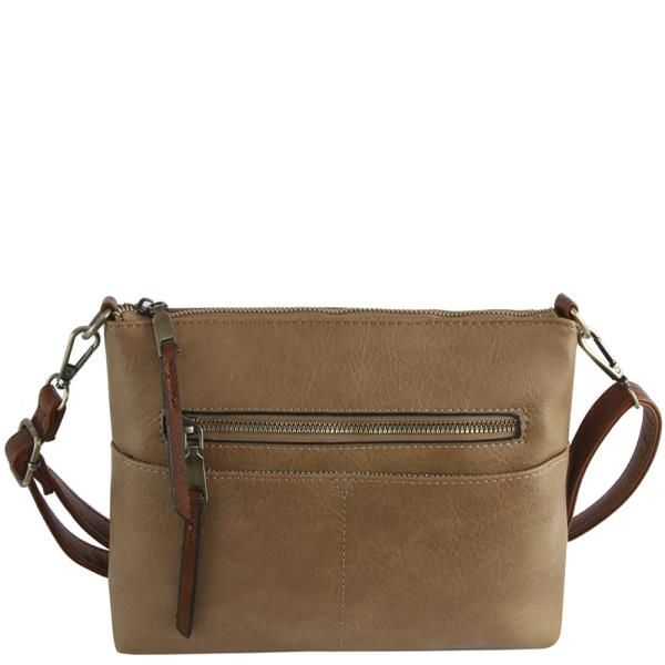 Smooth Zipper Crossbody W Guitar Strap