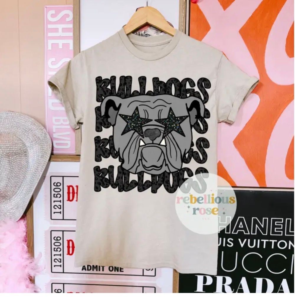 Leopard Bulldogs Graphic T-Shirt L