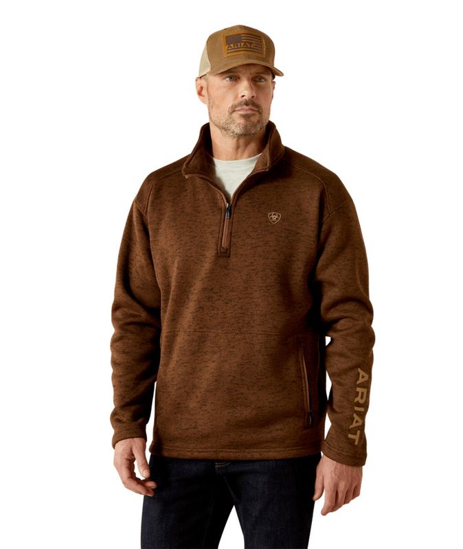 Ariat Men's Caldwell Logo 1/4 Zip Sweater 