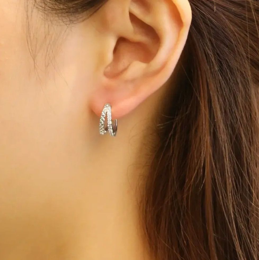 14K Classic Double Hoop Earrings