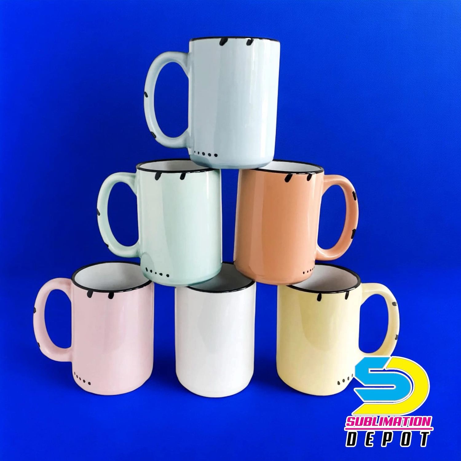 15oz Rustic Worn Mugs