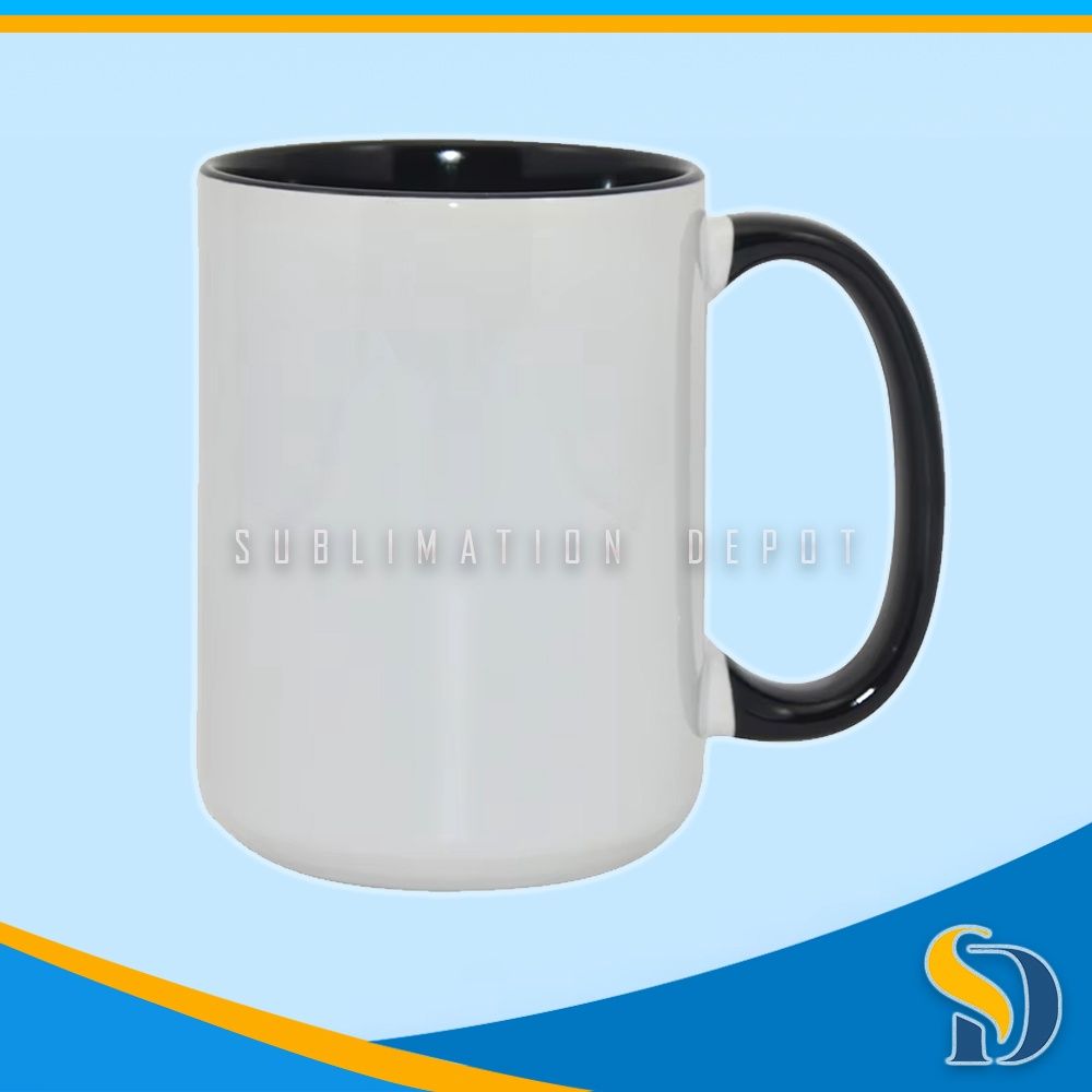 15oz Colored Mugs, Colour: Black