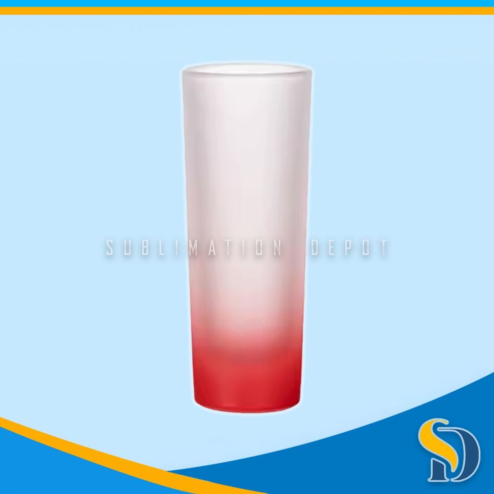 Shot Glass Tall, Colour: Red