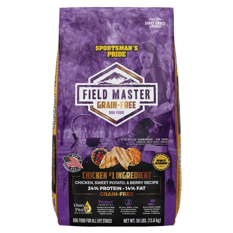 Sportsman&#39;s Pride Field Master Grain Free Chicken, Sweet Potato, &amp; Berry 30 lb