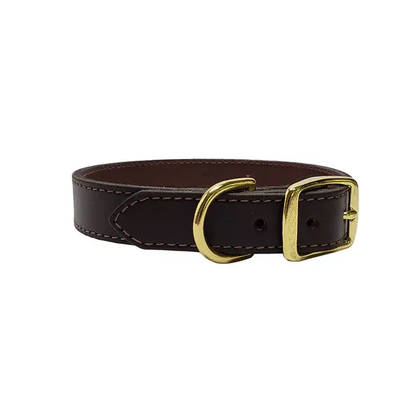 Premium Leather Collar 1 Inch D-Ring