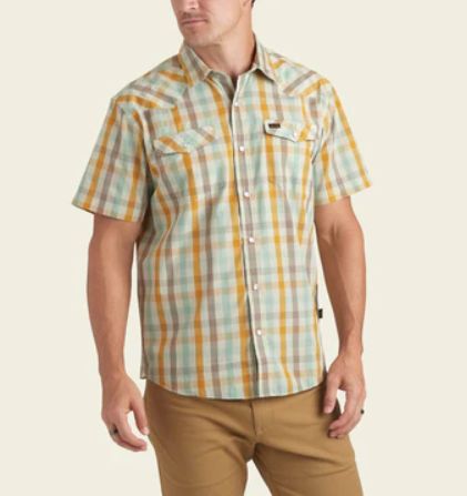 H Bar B Snap Shirt-Wag Plaid-Harvest