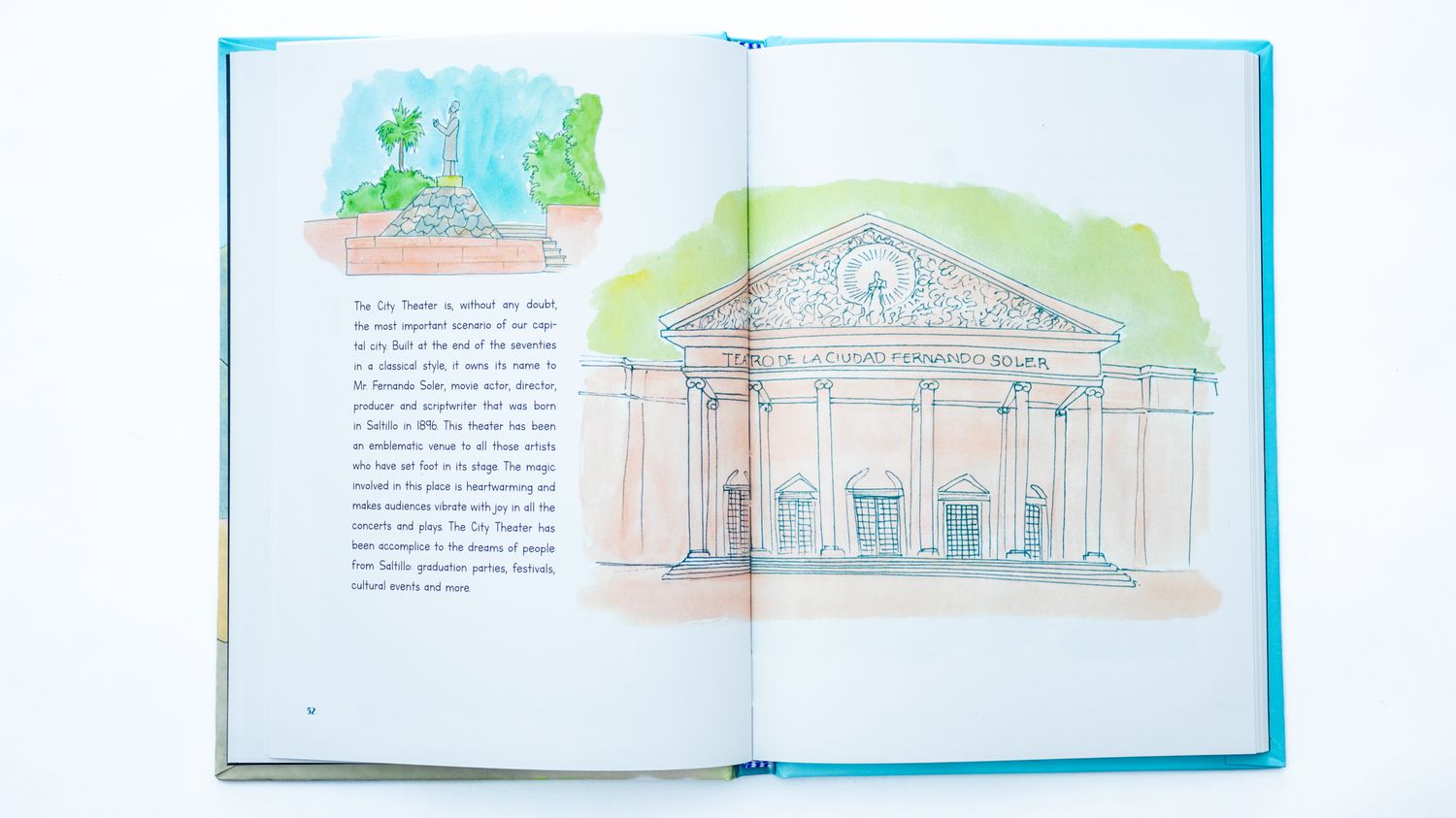 Donaldo Dainitín Dávila: Saltillo Ilustrado (inglés). Interiores. Quintanilla Ediciones